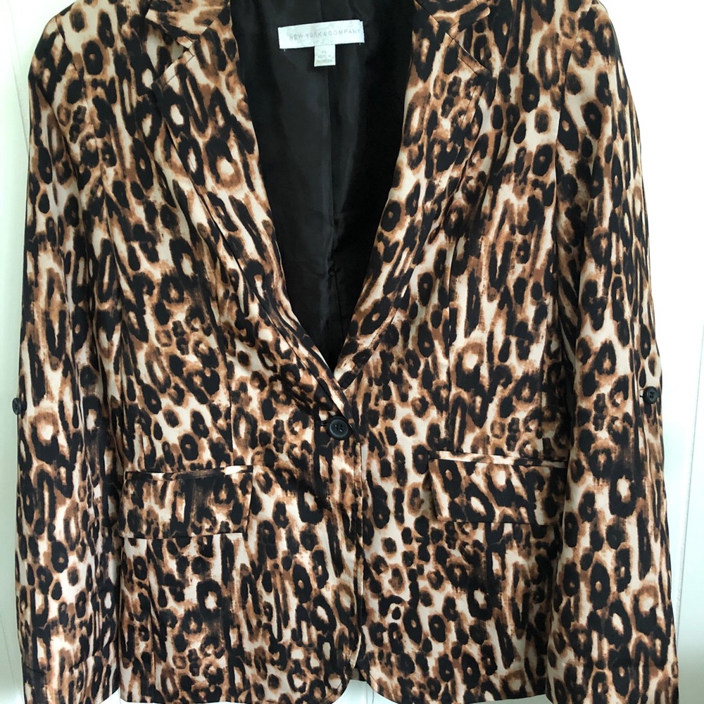 Cheetah print blazer